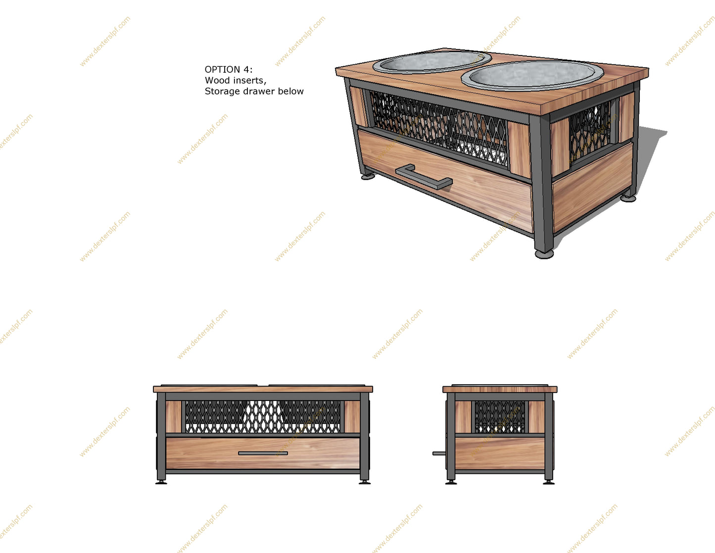 Elevated Dog Feeding Stand with Storage- Downpayment for Jason