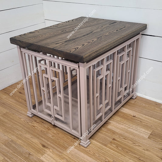 Layla Small Modern Dog Crate, Dog Crate Furniture, Dog Kennel Furniture, Dog Crate End Table, Dog Crate Table
