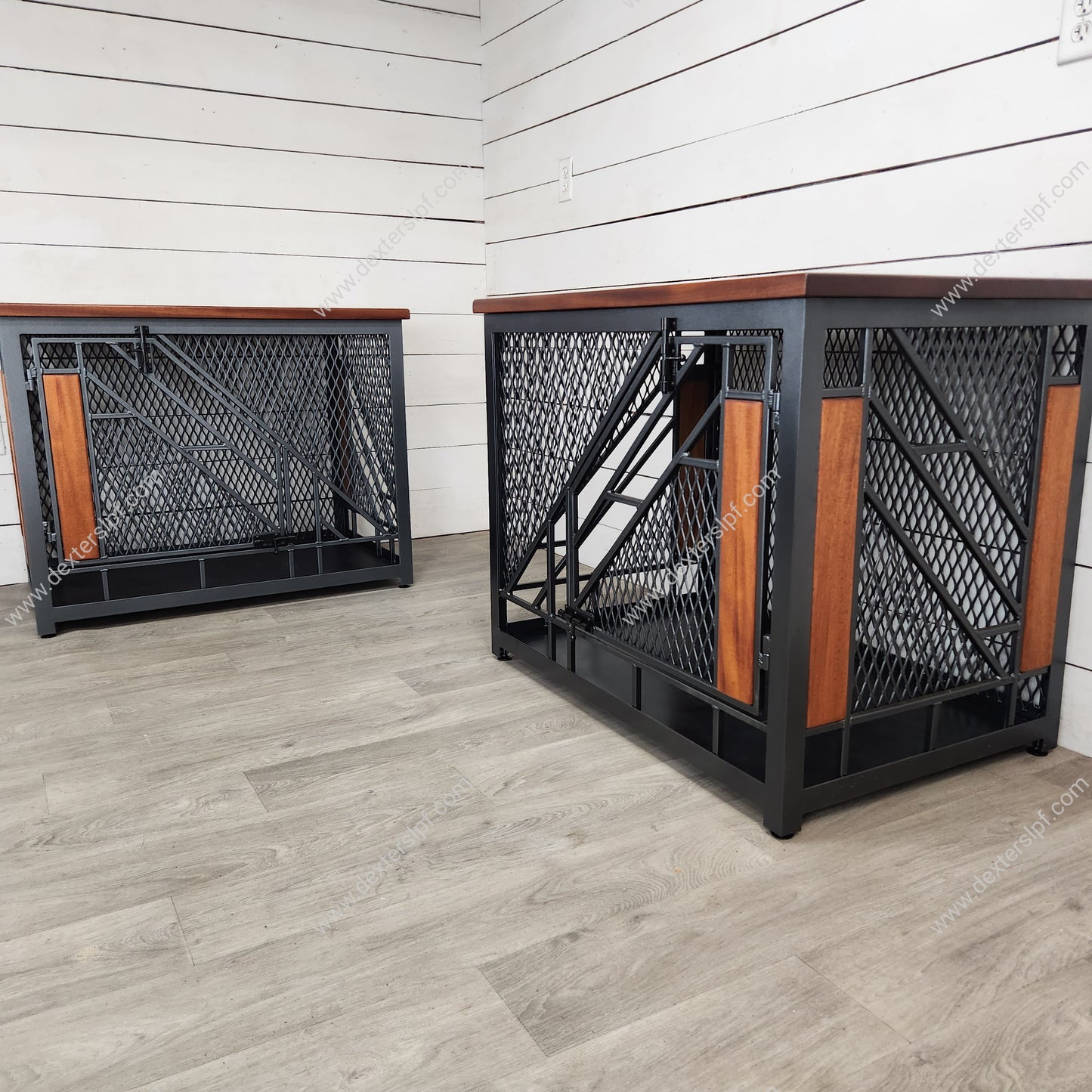 Remy Large Set , Modern Dog Crate, Dog Crate Furniture, Dog Crate Table, Dog Kennel Furniture, Dog Crate End Table,