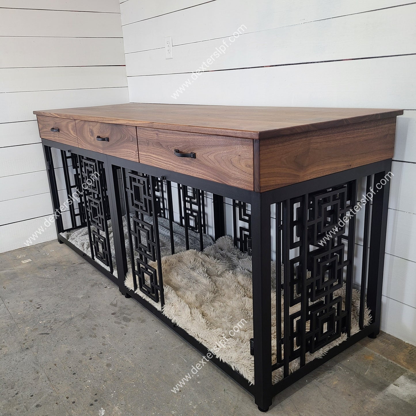 Sebby  Large Double with Drawers, Large Double Dog Crate, Dog Crate Furniture, Dog Kennel Furniture, Dog Crate