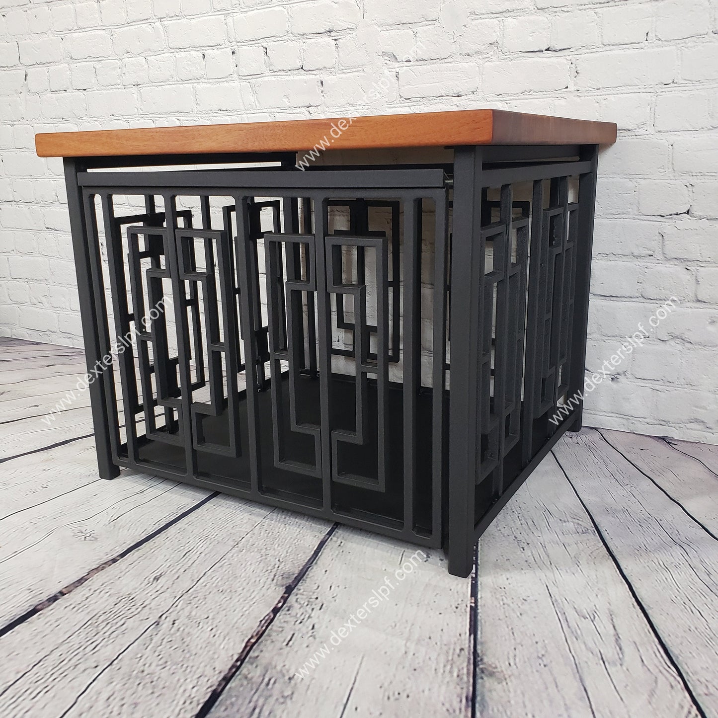 Layla Small Wide, Dog Crate Table, Modern Dog Crate, Dog Crate Furniture, Dog Kennel Furniture, Dog Crate End Table