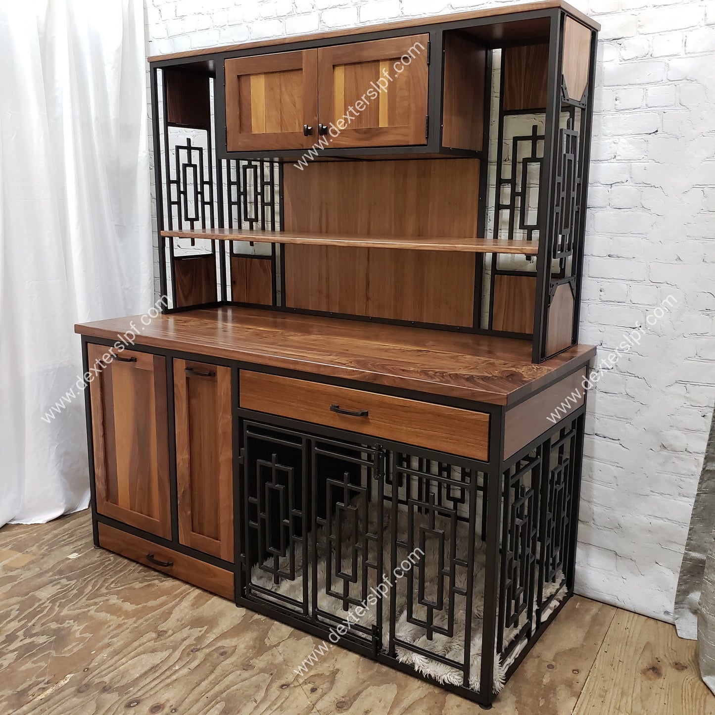 Daisy's Pet Hutch | Large Dog Feeding Station & Luxury Dog Crate Furniture