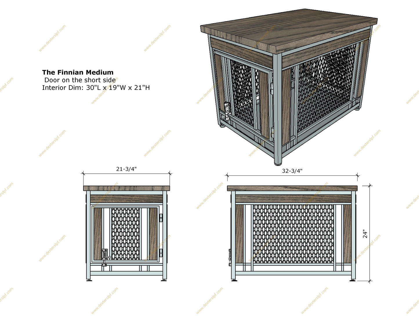 Finnian Medium Dog Crate Furniture (Down Payment)