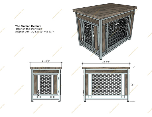 Finnian Medium Dog Crate Furniture (Down Payment)