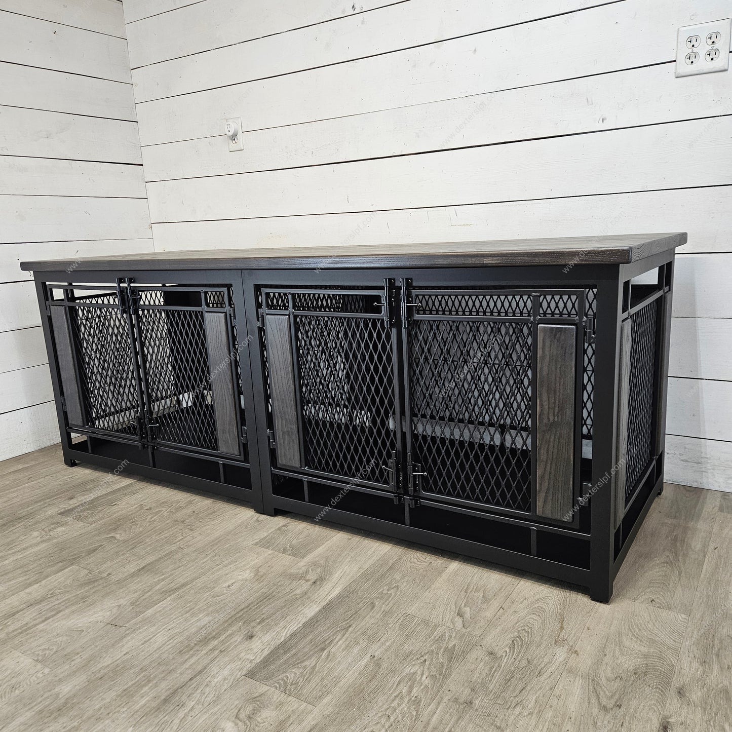 Raven Large Double Dog Crate Furniture