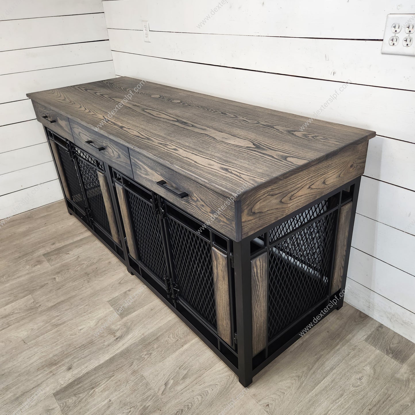 Raven Large Double Dog Kennel, 3 Drawers