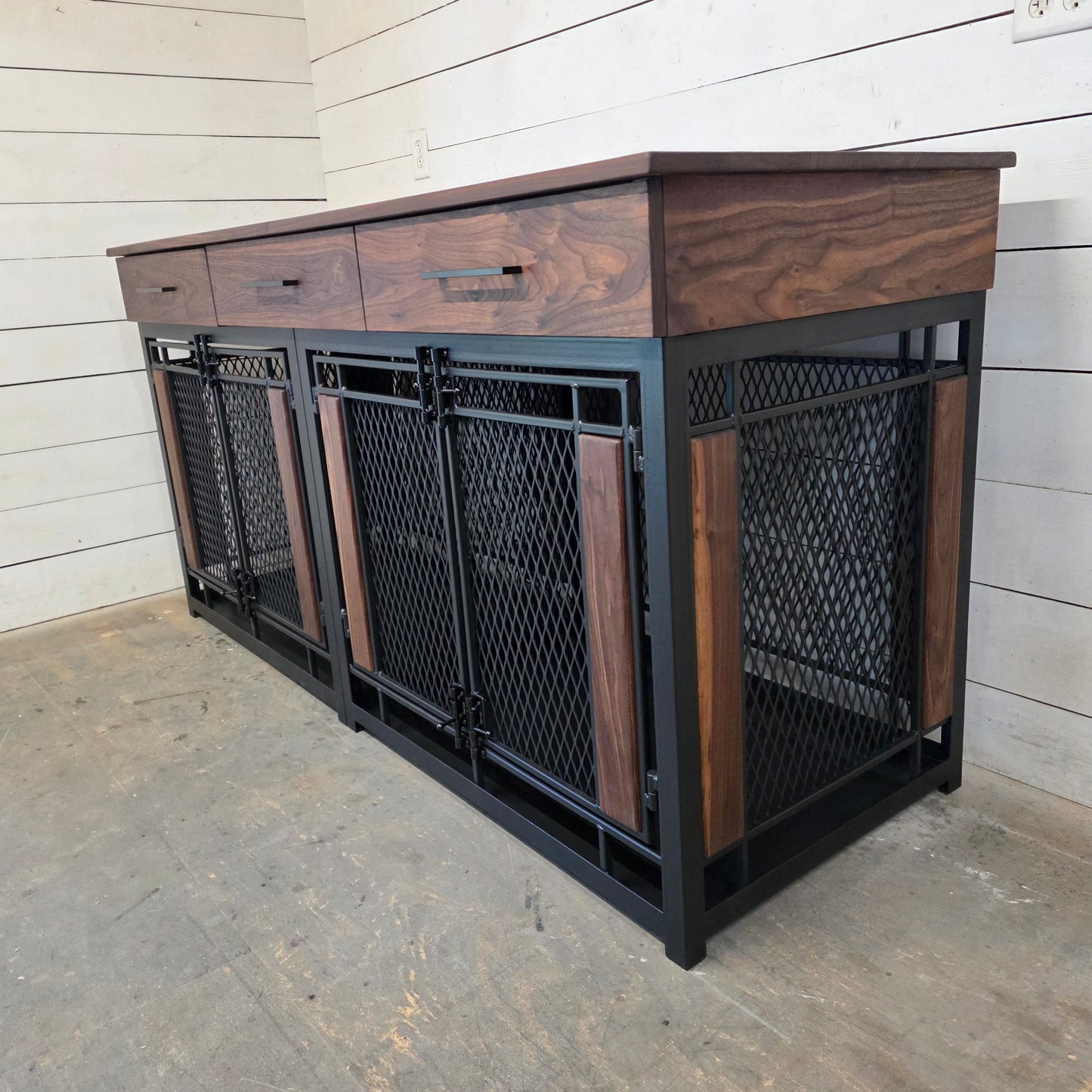 Final Payment for Raven Large Double Dog Crate Furniture | 3 Soft-Close Drawers