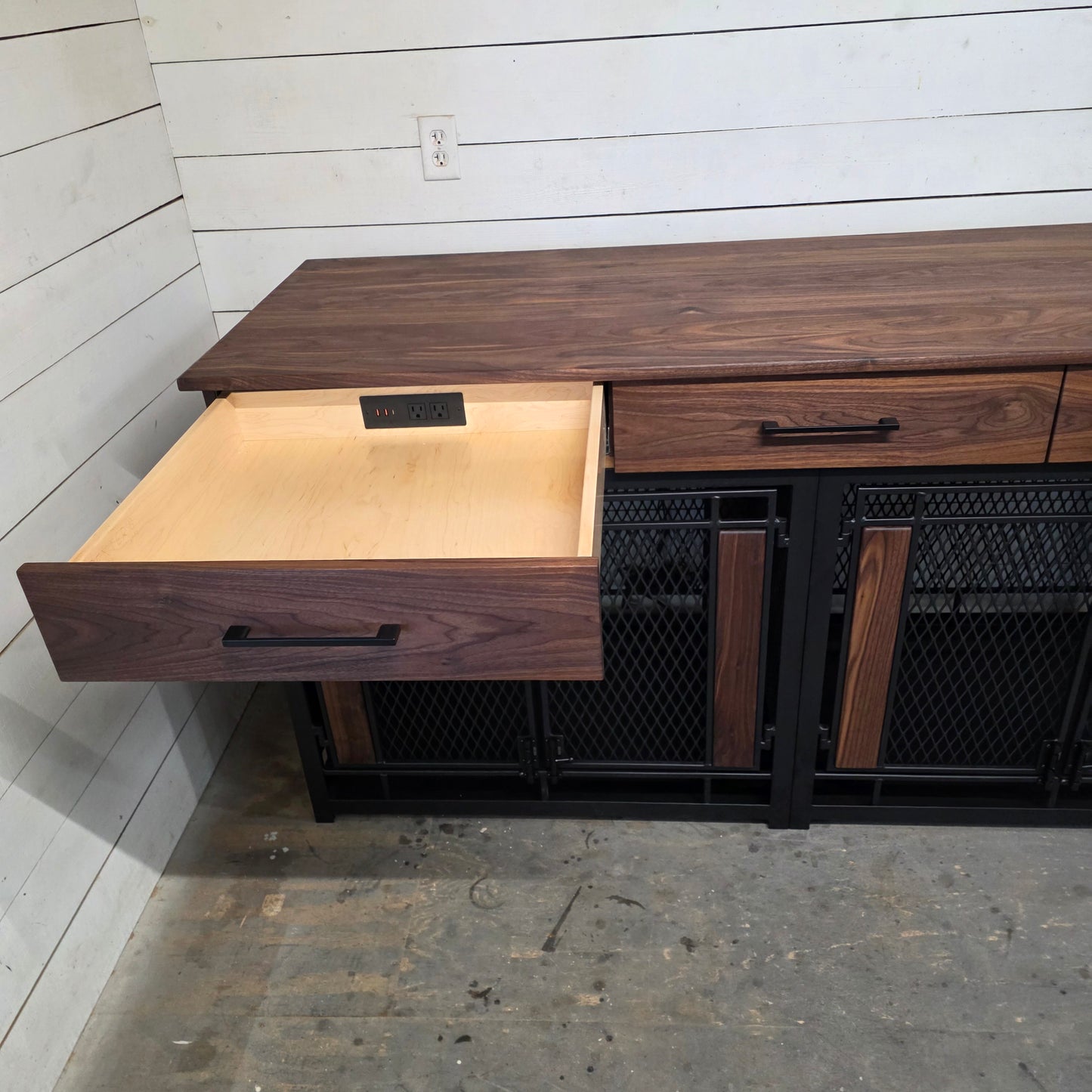 Final Payment for Raven Large Double Dog Crate Furniture | 3 Soft-Close Drawers