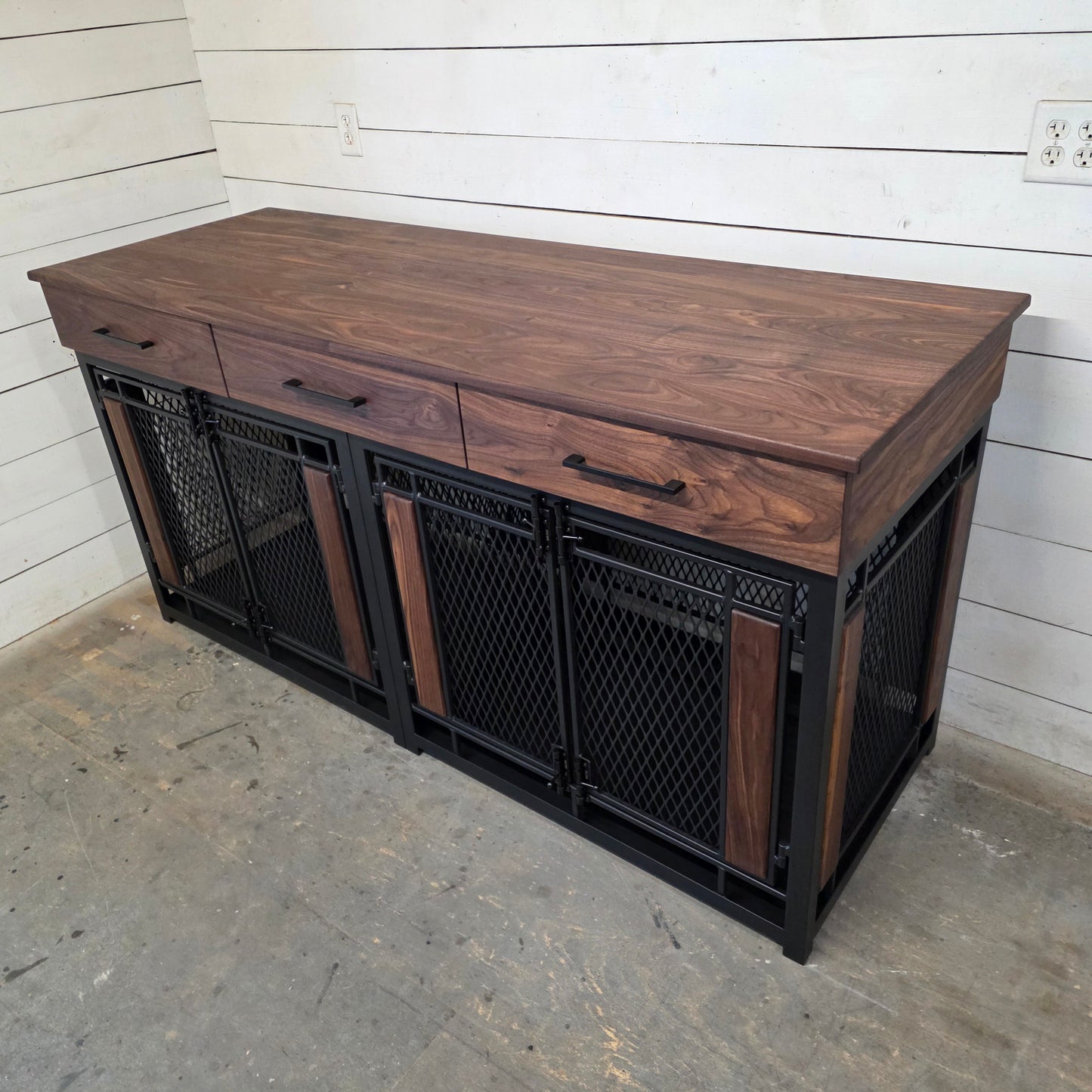 Final Payment for Raven Large Double Dog Crate Furniture | 3 Soft-Close Drawers