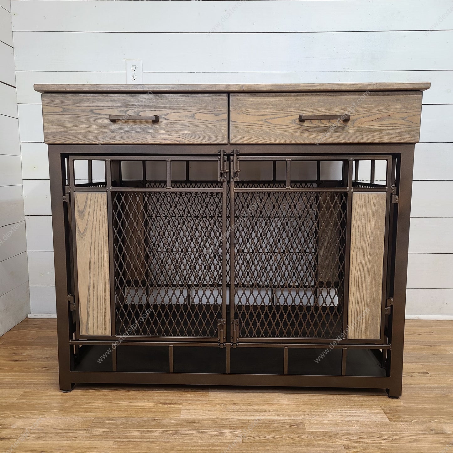 Raven X-Large Dog Crate Furniture with Drawers | Modern Dog Crate