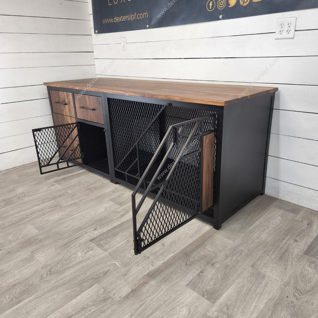 Remy X Large + Small Combo with Storage, Double Dog Crate Furniture