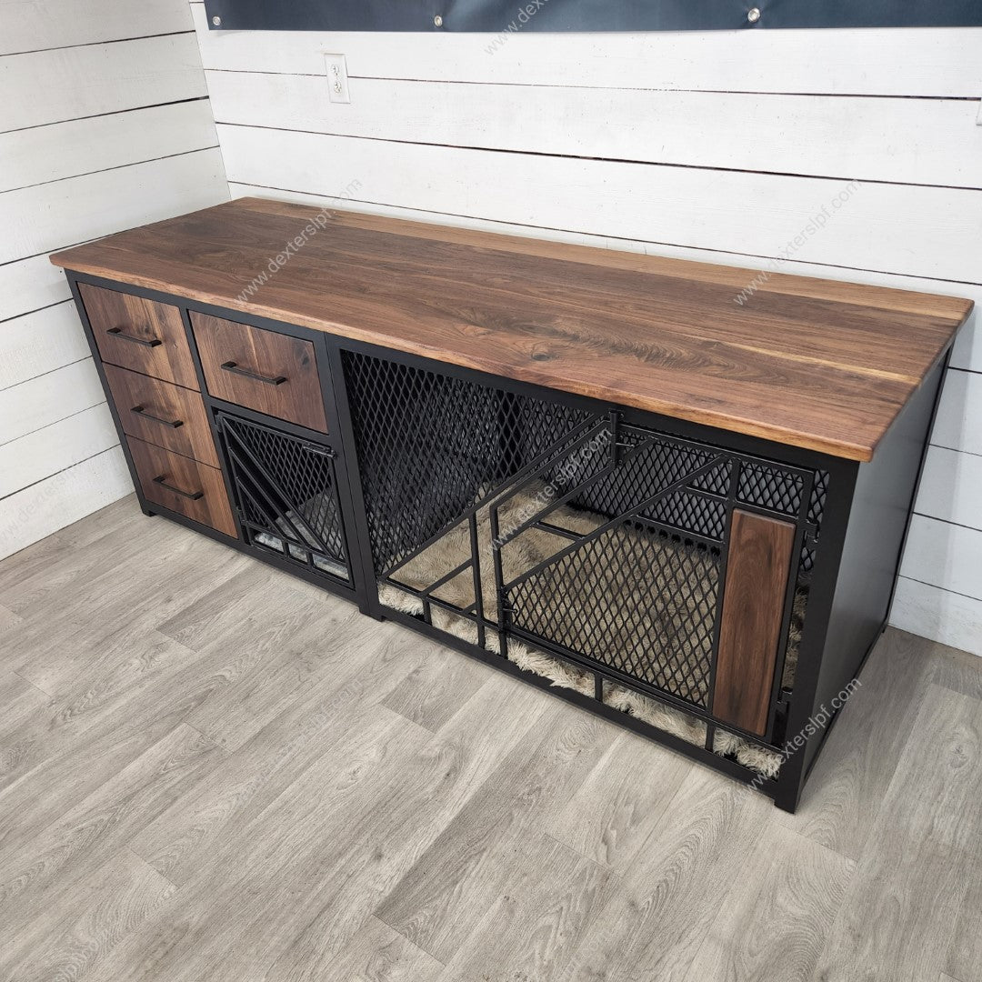 Remy X Large + Small Combo with Storage, Double Dog Crate Furniture