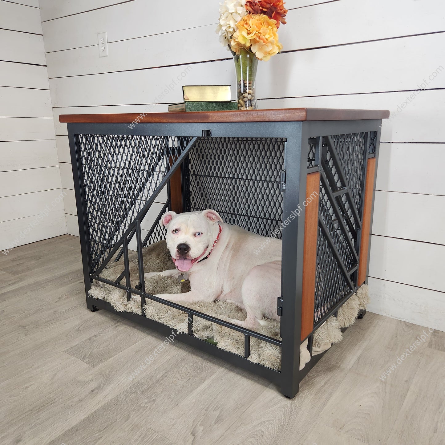 Remy Large Set , Modern Dog Crate, Dog Crate Furniture, Dog Crate Table, Dog Kennel Furniture, Dog Crate End Table,