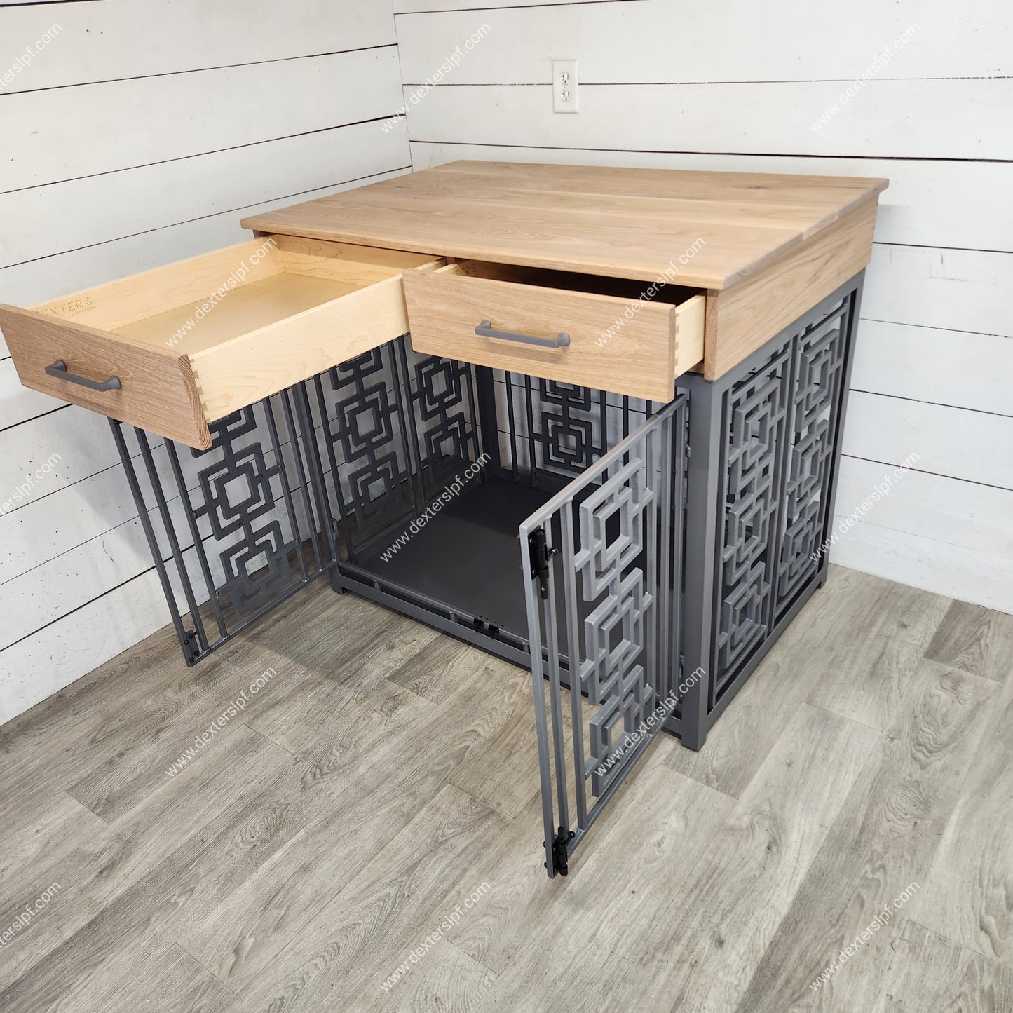 Sebby X-Large w/ Drawers, Dog Crate Table, Modern Dog Crate, Dog Crate Furniture, Dog Kennel Furniture, Luxury Pet Furniture