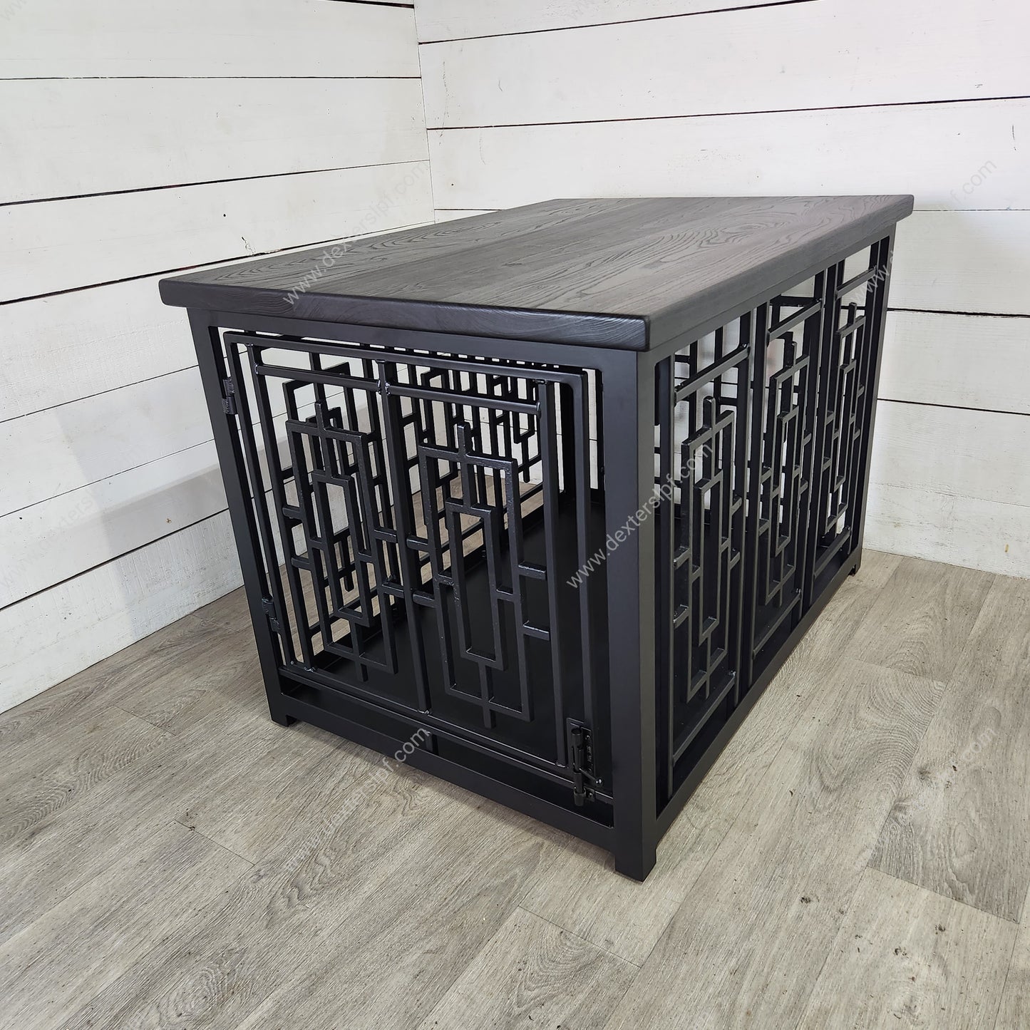 Daisy Large Dog Crate Table | Handcrafted Functional Art for Your Home