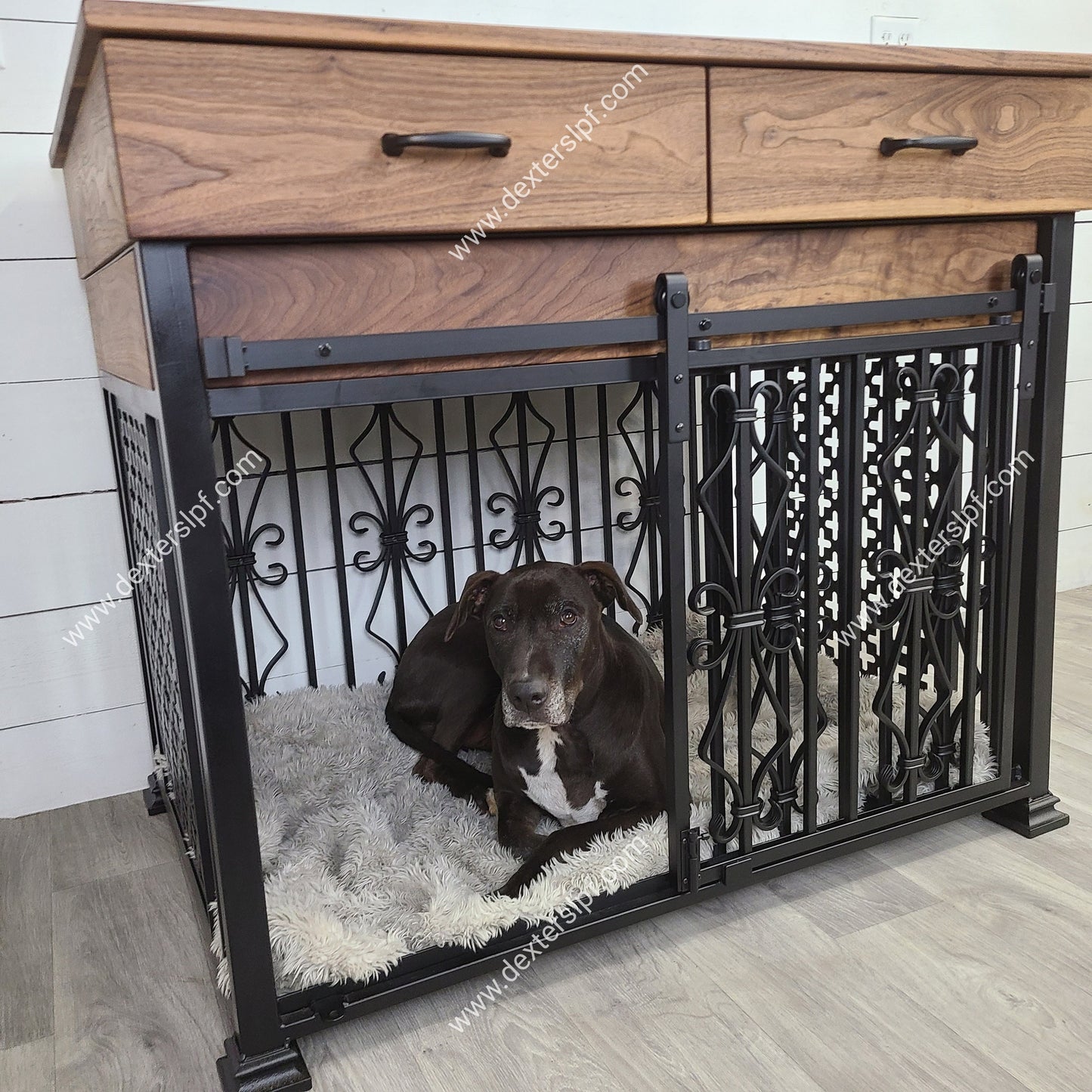 Ruby X-Large Dog Kennel with Sliding Door | Luxury Dog Crate Furniture