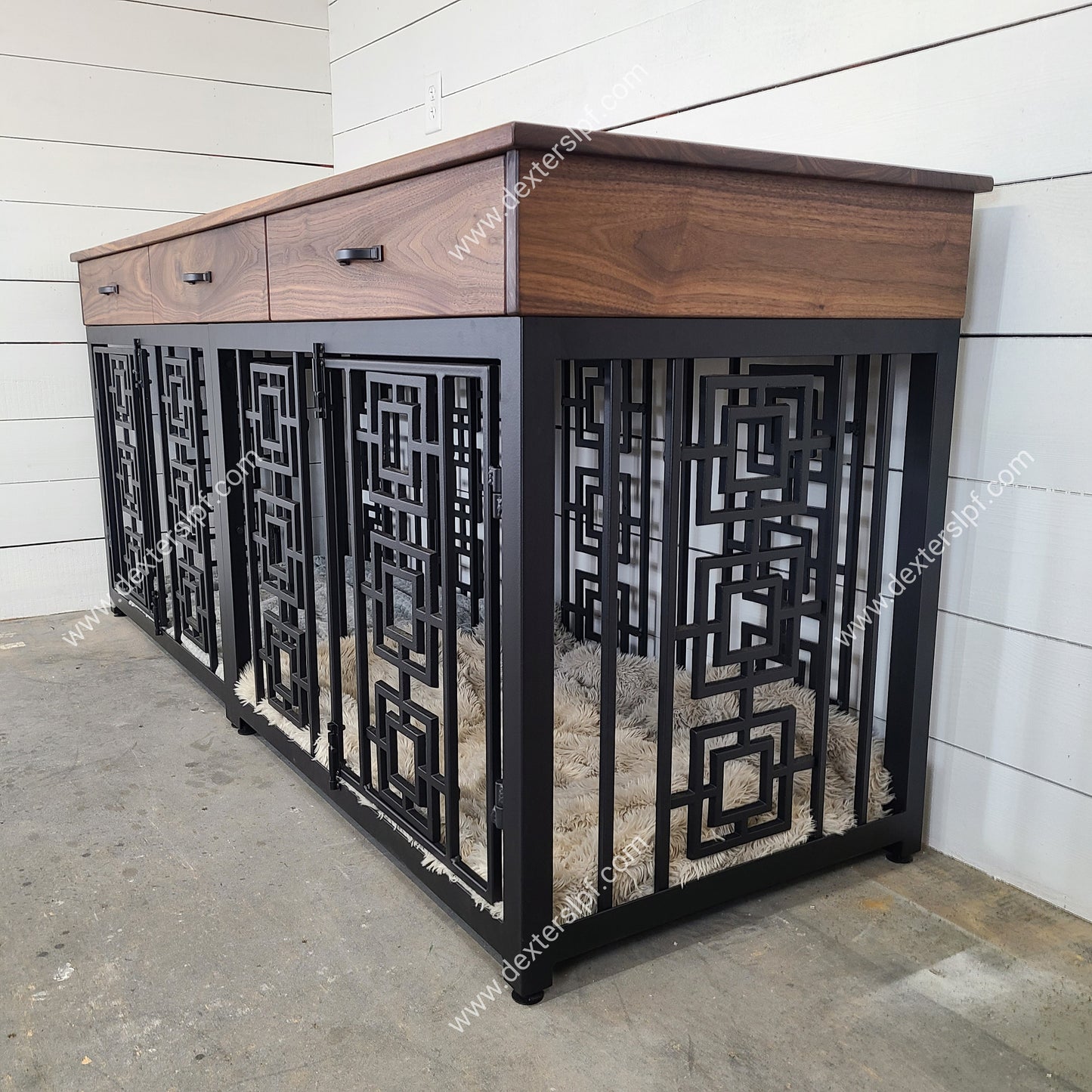Sebby  Large Double with Drawers, Large Double Dog Crate, Dog Crate Furniture, Dog Kennel Furniture, Dog Crate