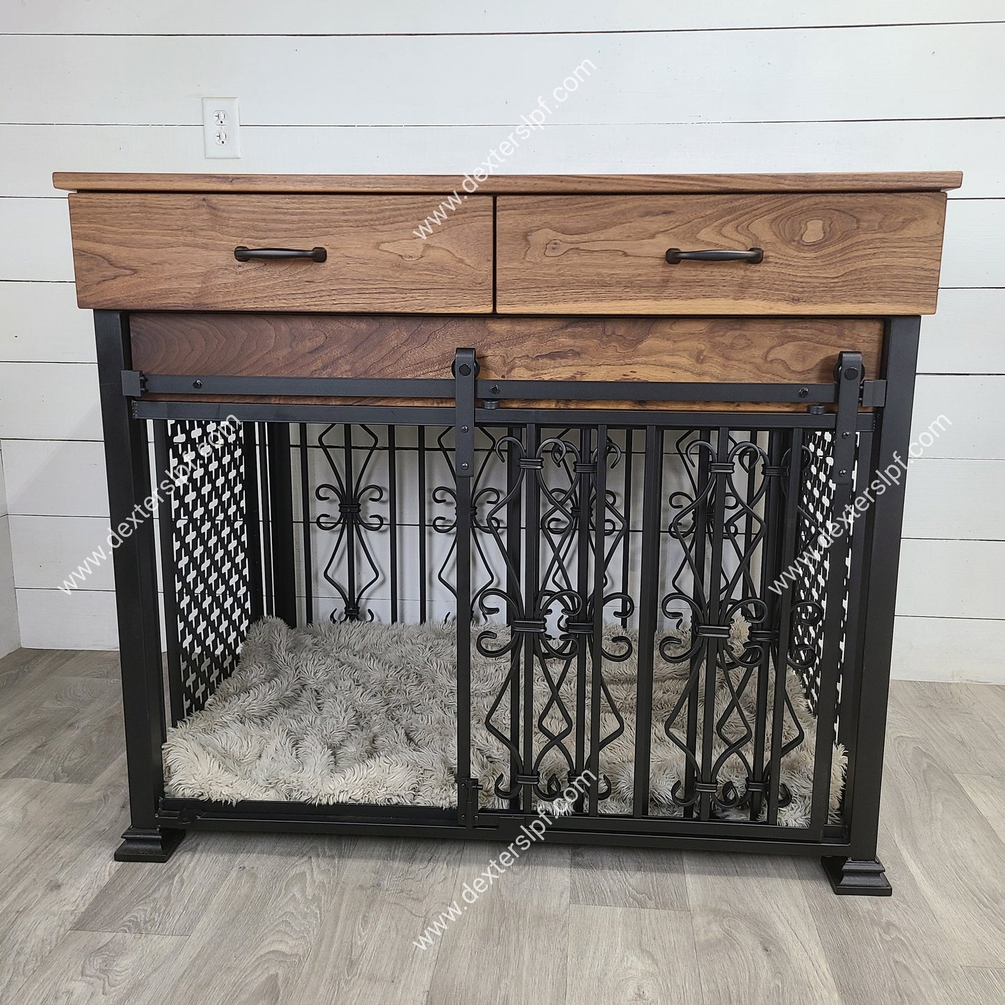 Ruby X-Large Dog Kennel with Sliding Door, Luxury Dog Crate, Dog Kennel Furniture, Dog Crate End Table, Dog Crate Furniture