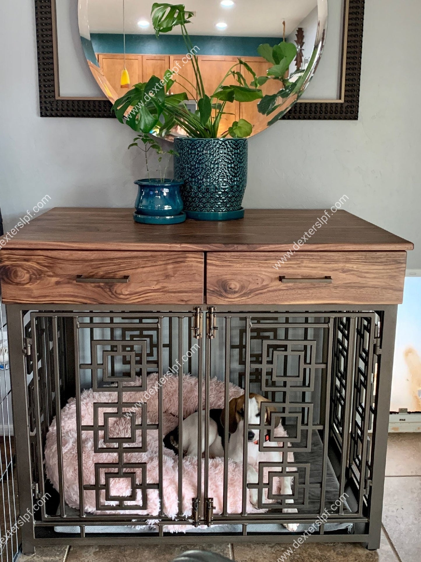 Sebby X-Large w/ Drawers, Dog Crate Table, Modern Dog Crate, Dog Crate Furniture, Dog Kennel Furniture, Luxury Pet Furniture